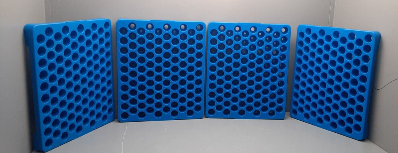 STM Tube Tray MedShenker/100 position/autoclavable/(lot of 4) Fine condition