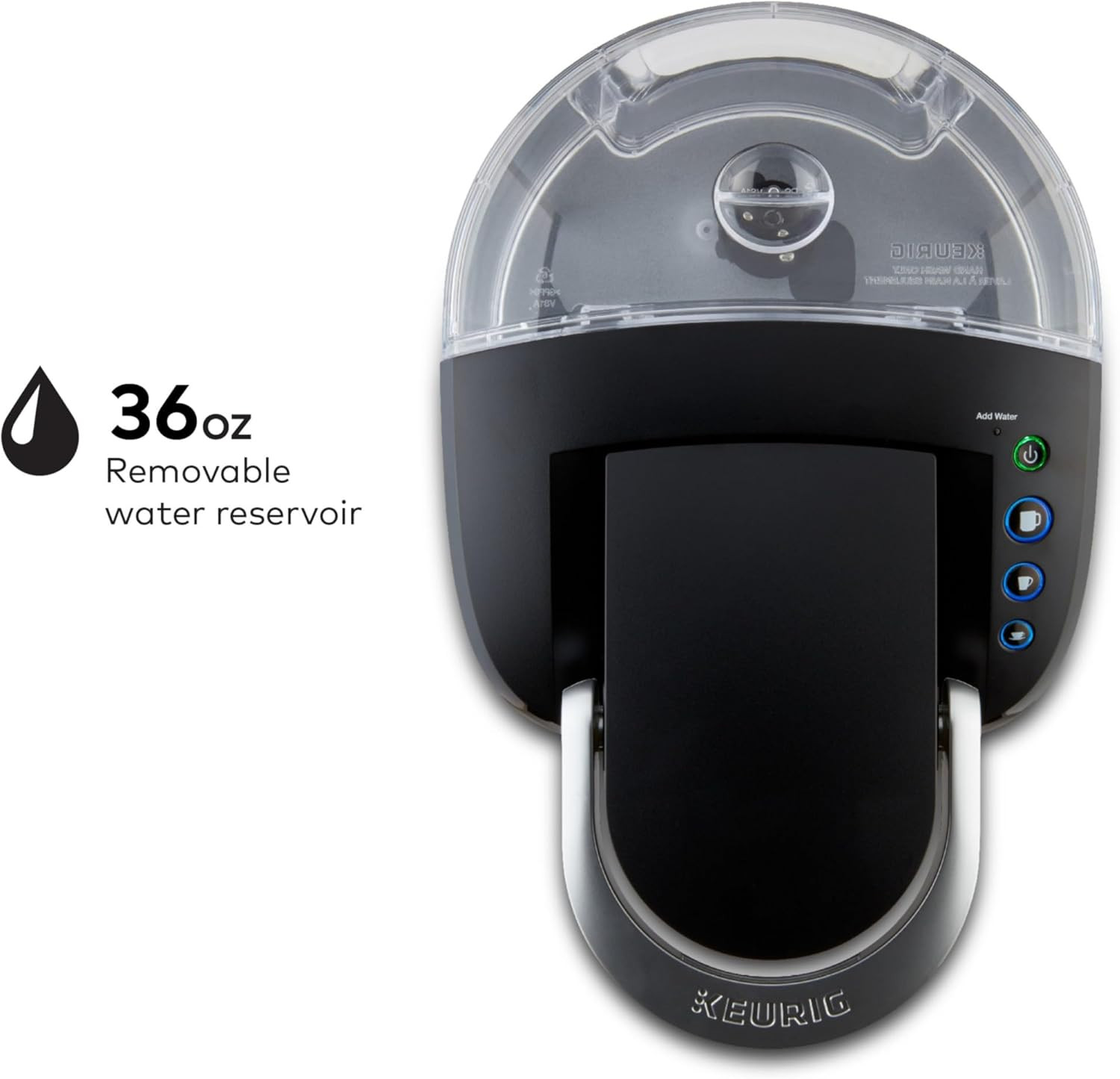 K-Compact Single-Serve K-Cup Pod Coffee Maker, with 3 Brew Sizes, Smart Start Fe