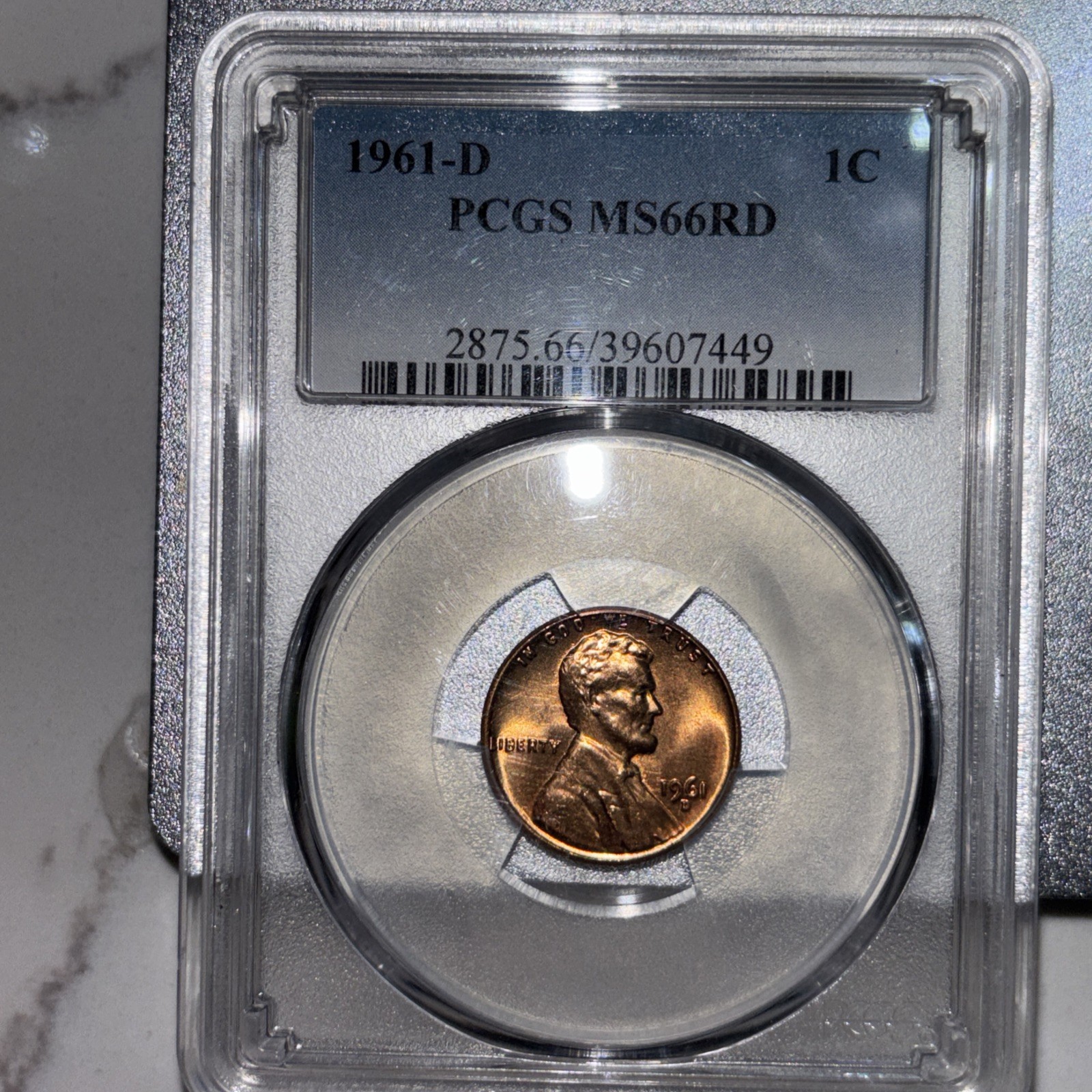 1961-D Lincoln Cent PCGS MS66RD