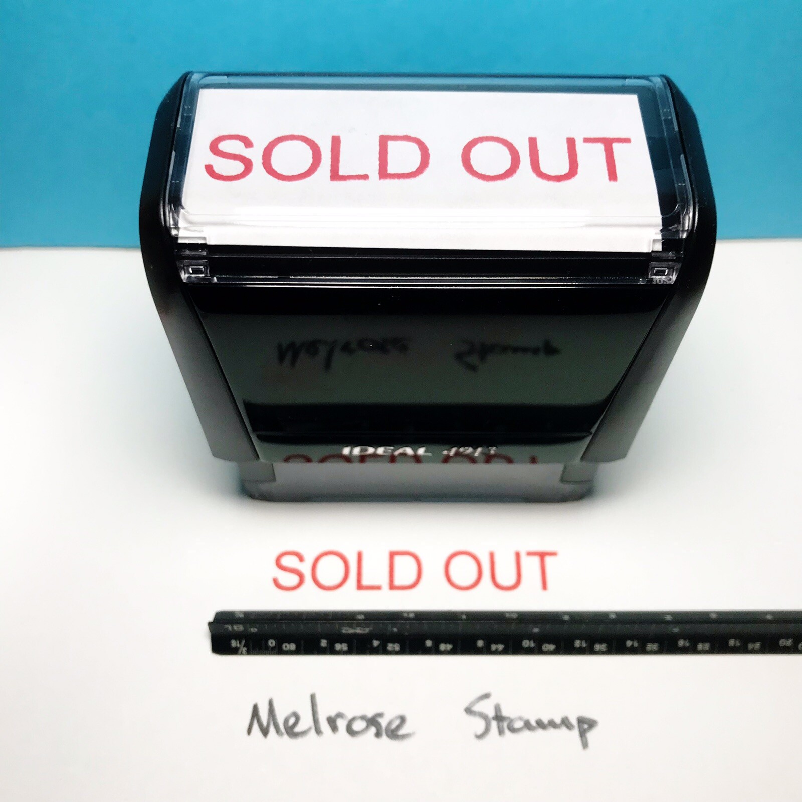 Sold Out Rubber Stamp Red Ink Self Inking Ideal 4913