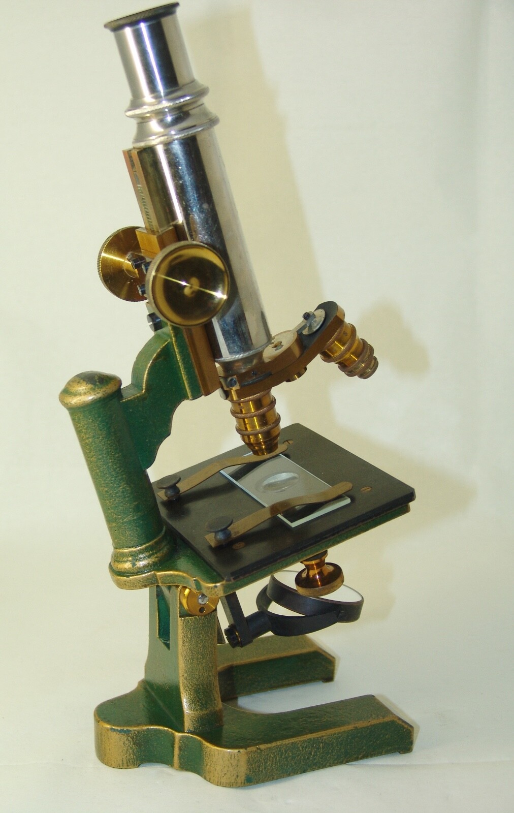 rare antique brass Microscope № 45411, original box