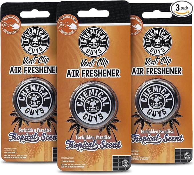 Chemical Guys - Forbidden Paradise Tropical Scent Vent Clip Air Freshener 3 Pack