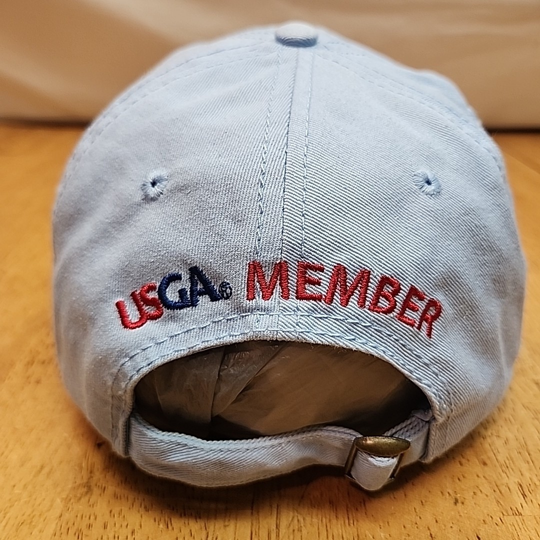 US Open 2019 Pebble Beach Hat Cap SlideBack Adjustable USGA Member Light Blue