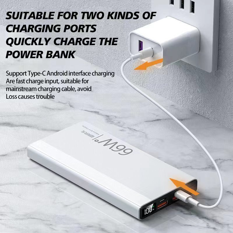 66W 20000mAh/30000mAh Power Bank Fast Charging Portable External Battery PD 18W