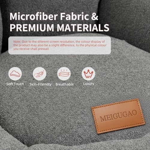 Bean Bag Chairs, Gaint Bean Bag Couch with Memory Foam for Adults and Grey
