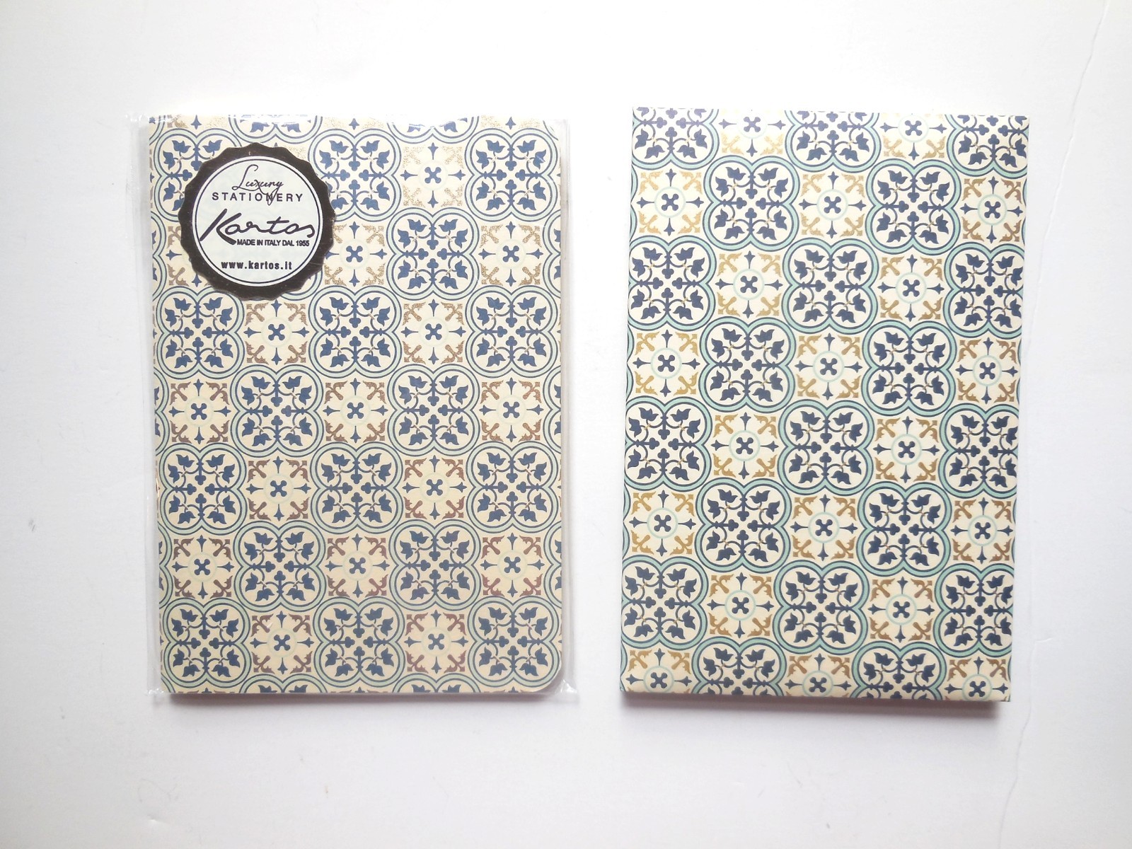 Small Journal with Matching 10 Card Printed Envelope Set Lined Notebook Italian
