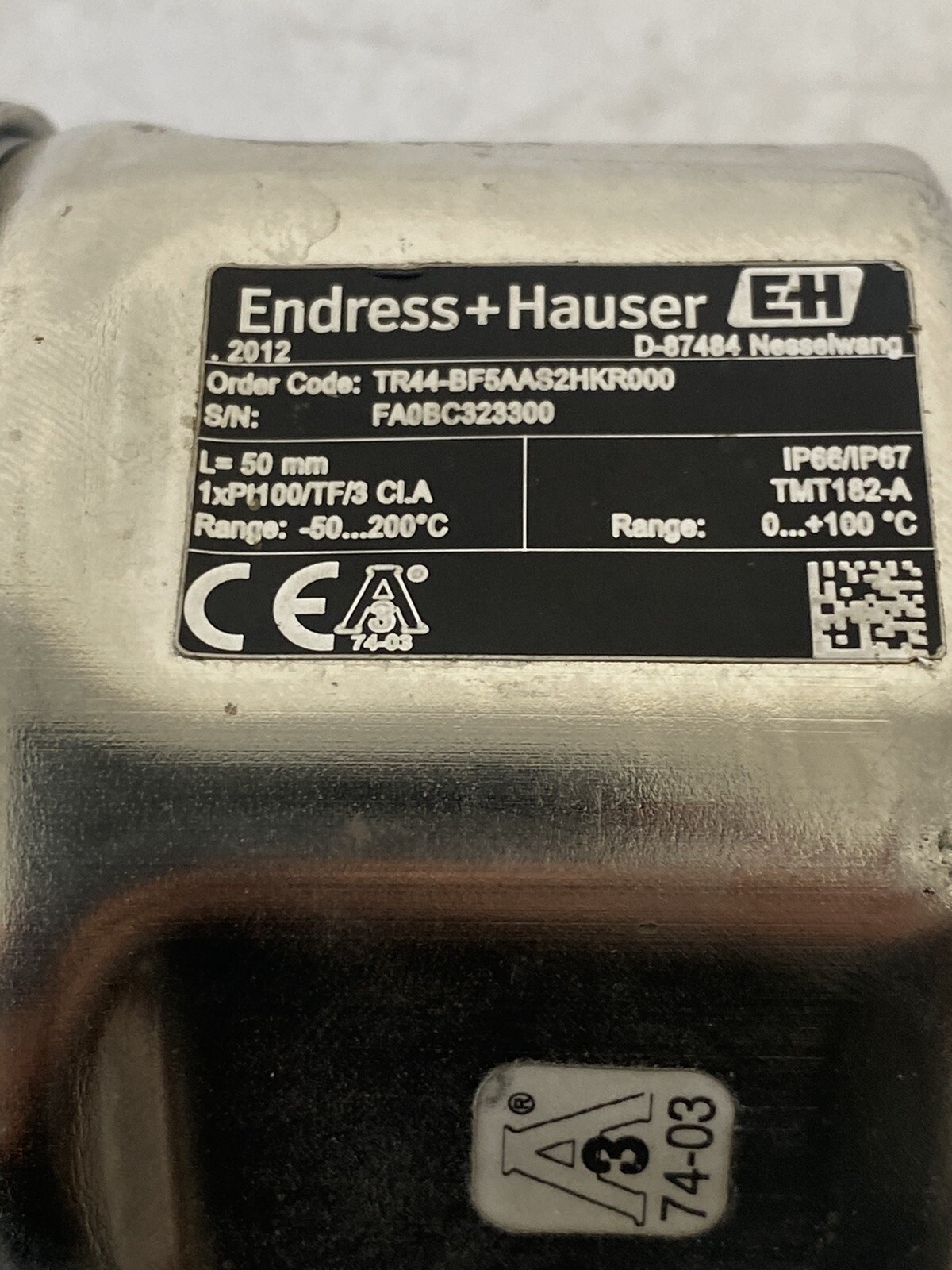 endress hauser tr44-bf5aas2hkr000 Transmitter And Temperature Sensor