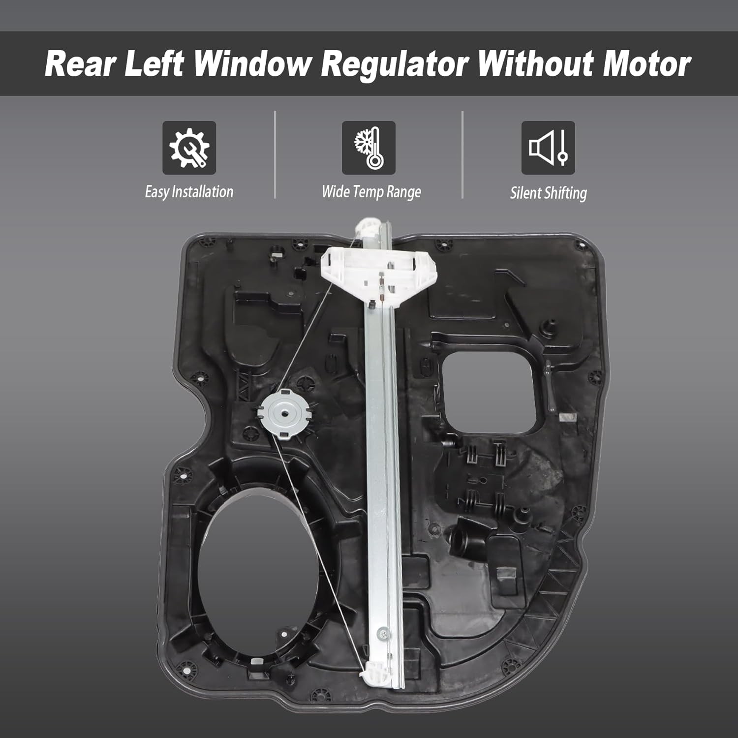 Rear Left Window Regulator Driver Side Without Motor Replacement for Ram 1500 Cl