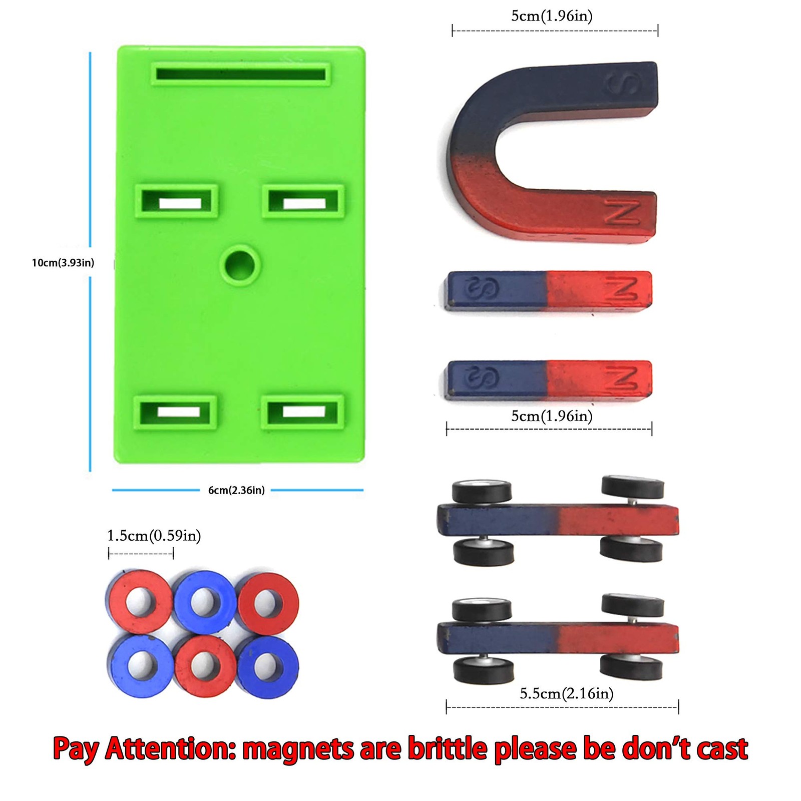 Labs Junior Science N/S Magnet Set for Education Science Experiment Tools Icl...