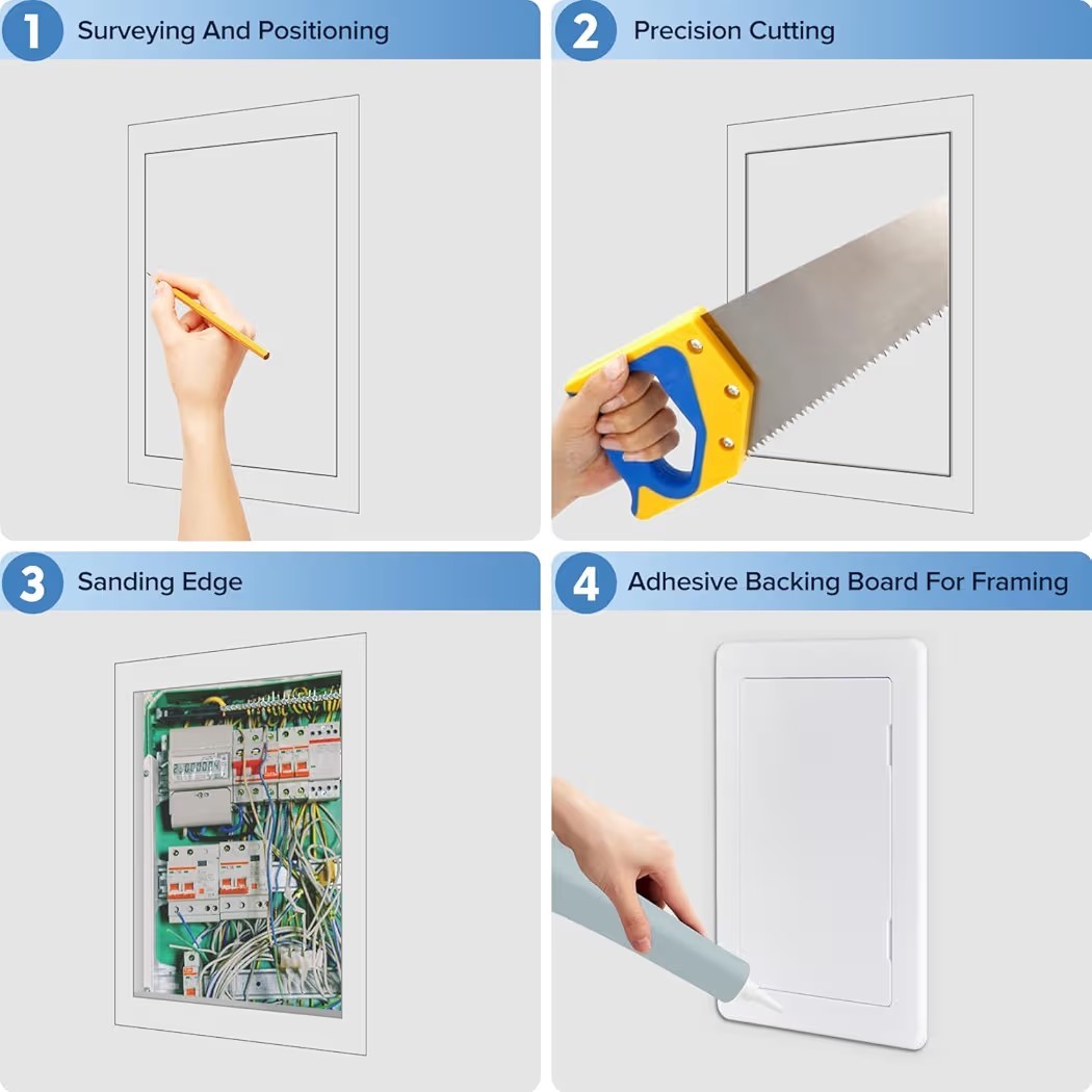 Access Plumbing Panel for Drywall Ceiling, 4x6 in 2 PC Plastic Access Door, Wall
