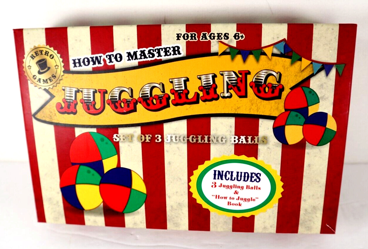 How To Master Juggling Box Set Of 3 Balls & Instruction Book Retro Games 2014