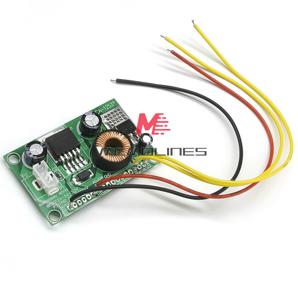 CA-1253 12V to 5V to 3.3V LCD Power Supply Voltage Conversion Module With Wire