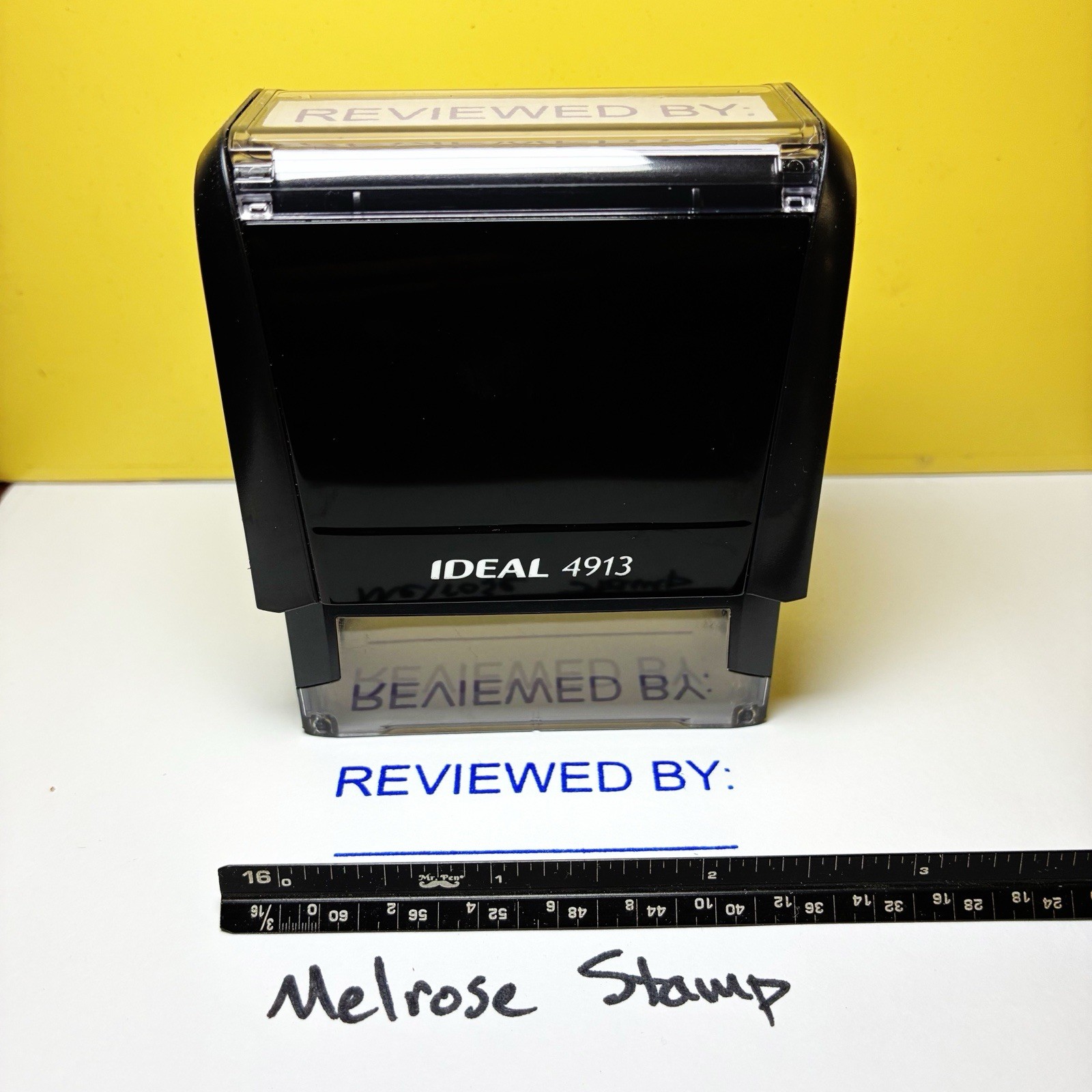 Reviewed By Rubber Stamp Blue Ink Self Inking Ideal 4913