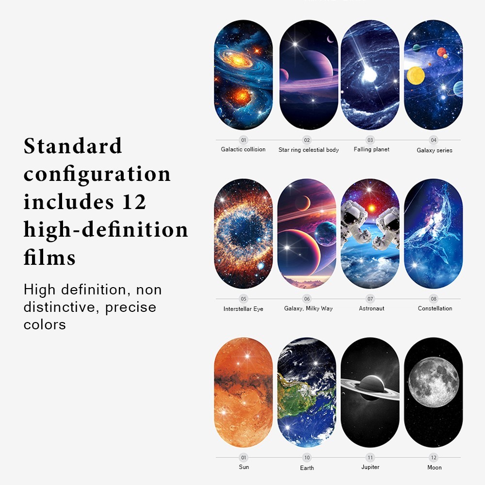 Galaxy Projector Lamp: 12 Scenes, Bluetooth Music, Starry Sky Lighting