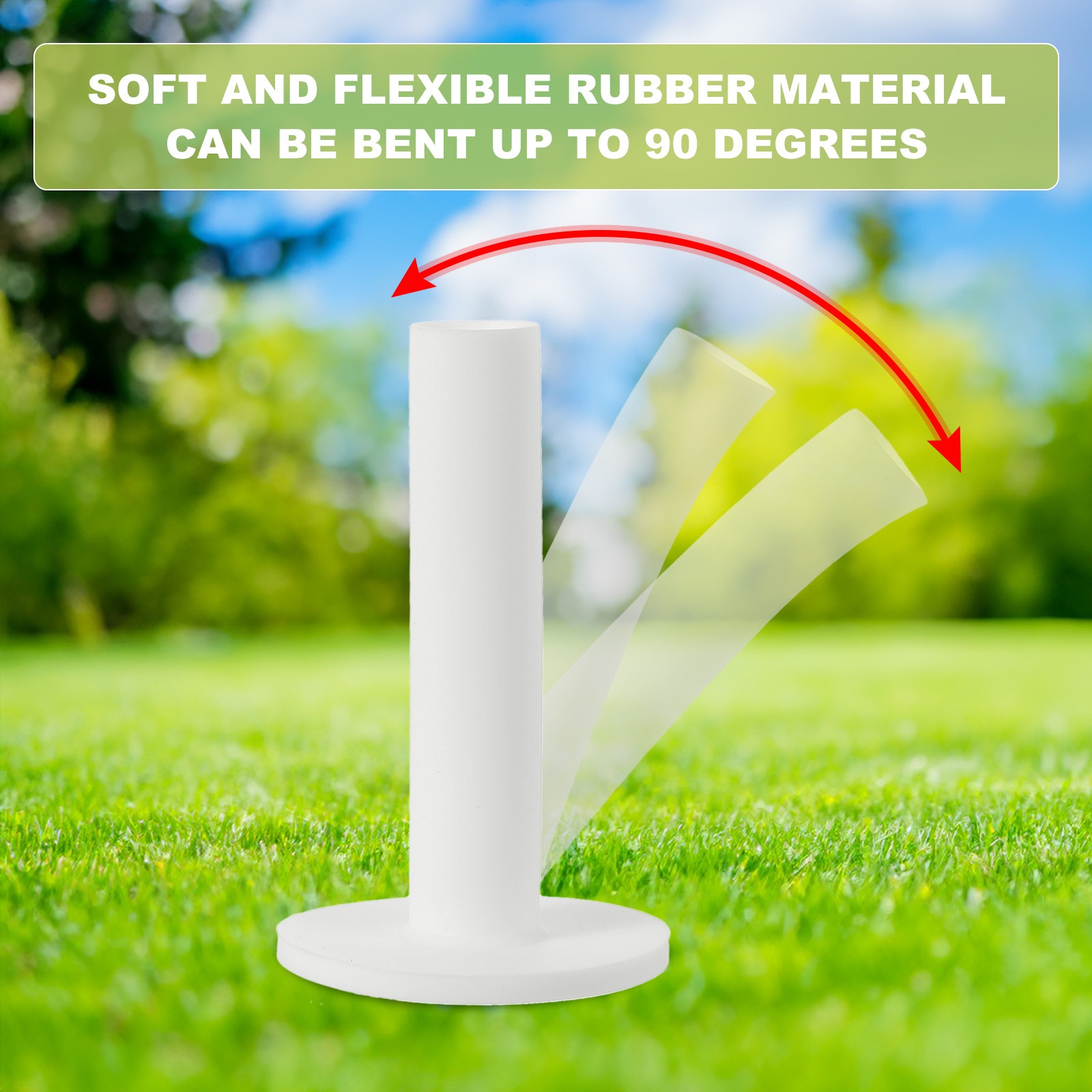 5 Pack Rubber Golf Tee 1 Inch Golf Tees Training Tee White]