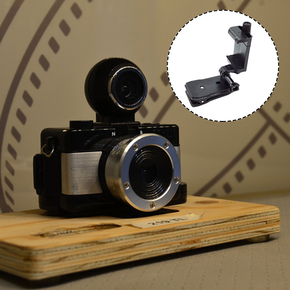 Black ABS Backpack Strap Mount for Action Camera and Cellphone Holder