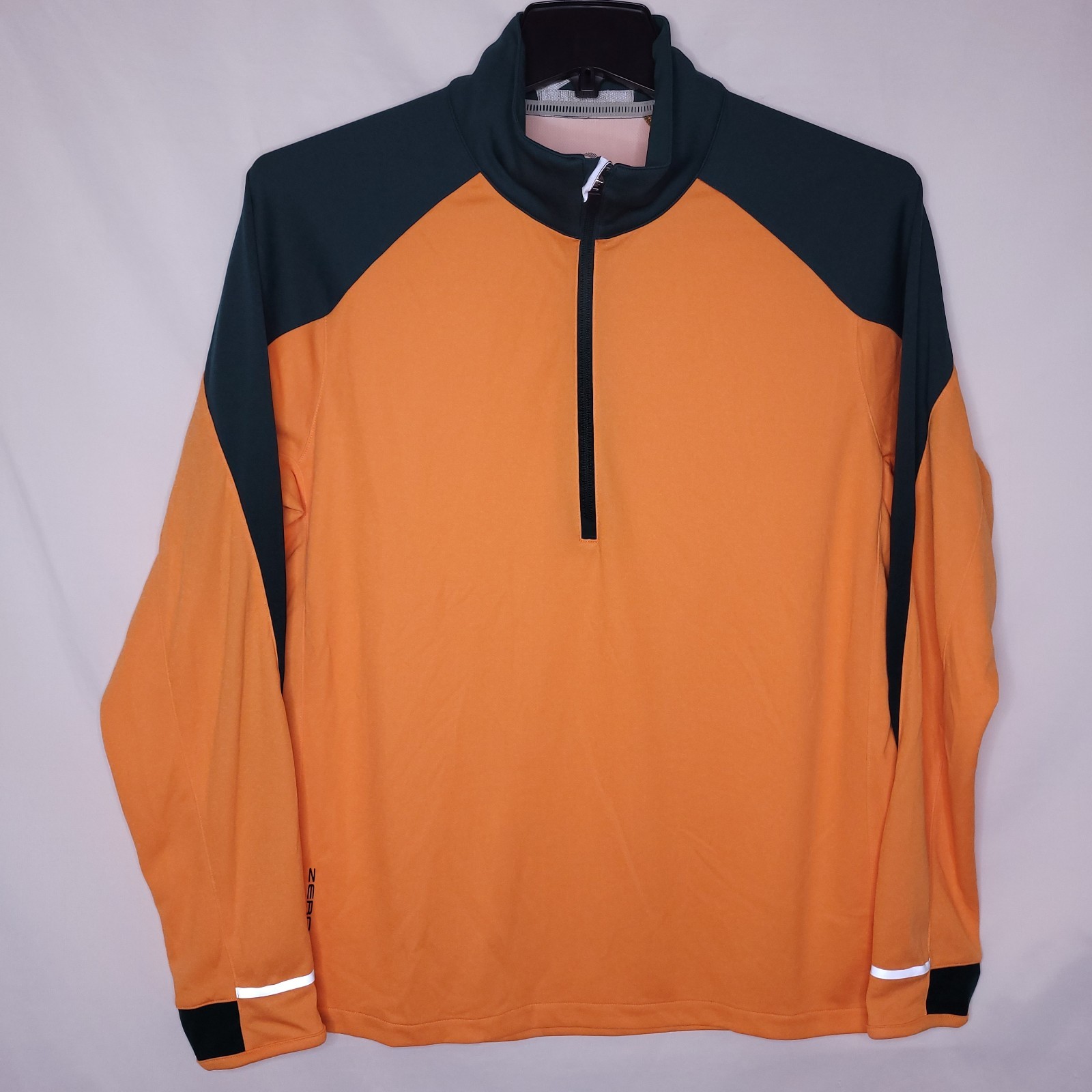 Zero Restriction Pullover Mens Medium Orange, Green Golf Performance
