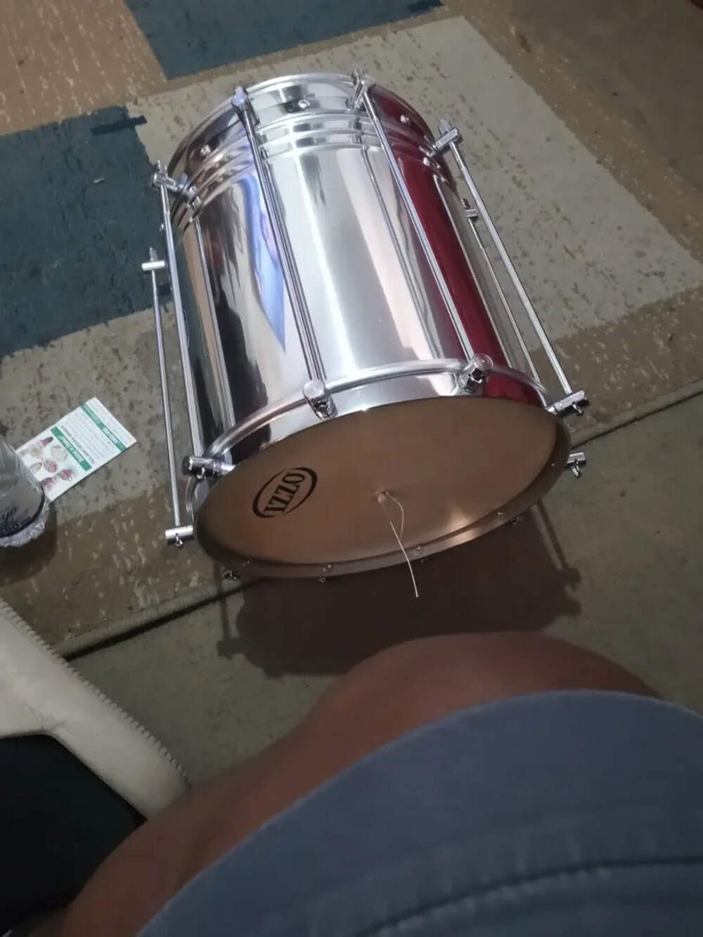 Izzo Cuíca 10" × 30cm Stainless Steel Brazilian Samba Friction Drum - Izzo