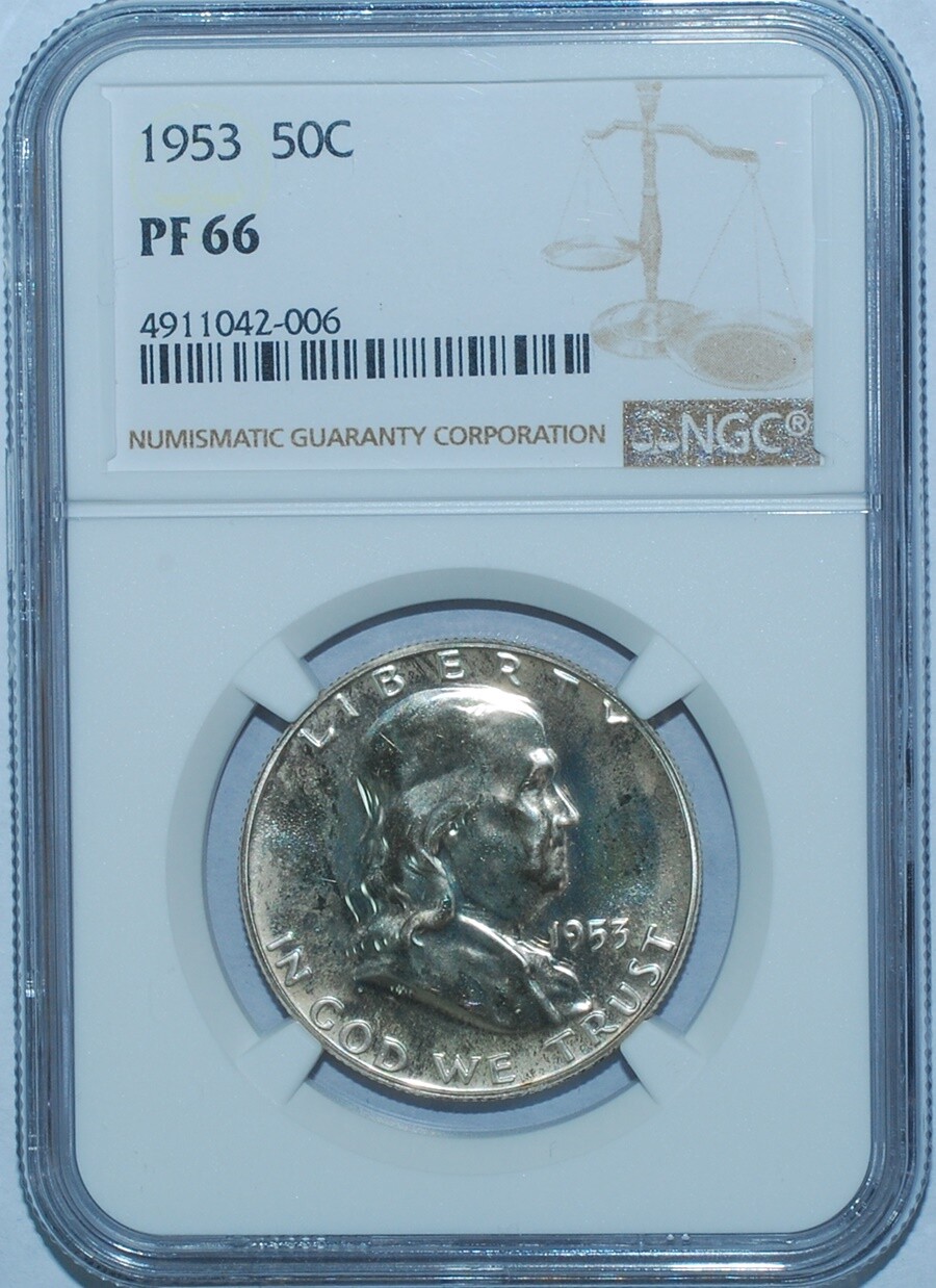 1953 NGC PR66 Proof Strike Franklin Half Dollar