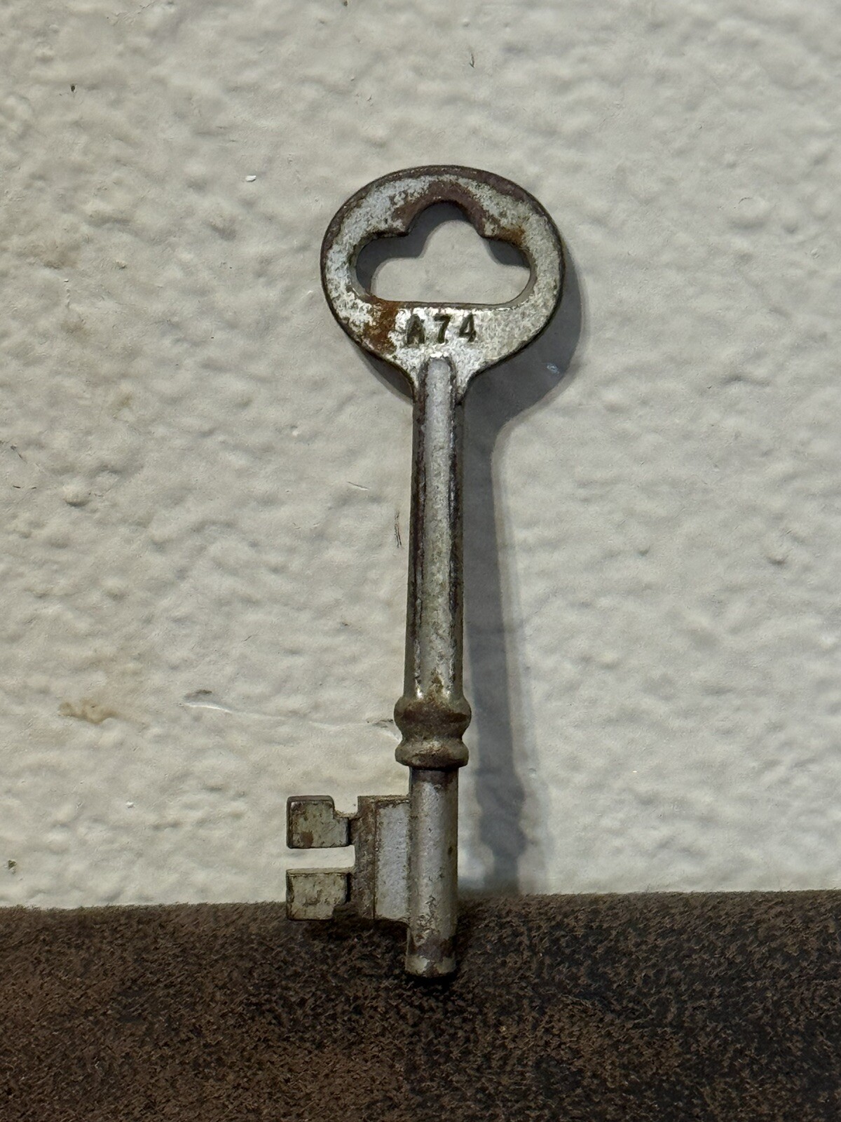 Vintage Key - A74 Silver Metal 3”