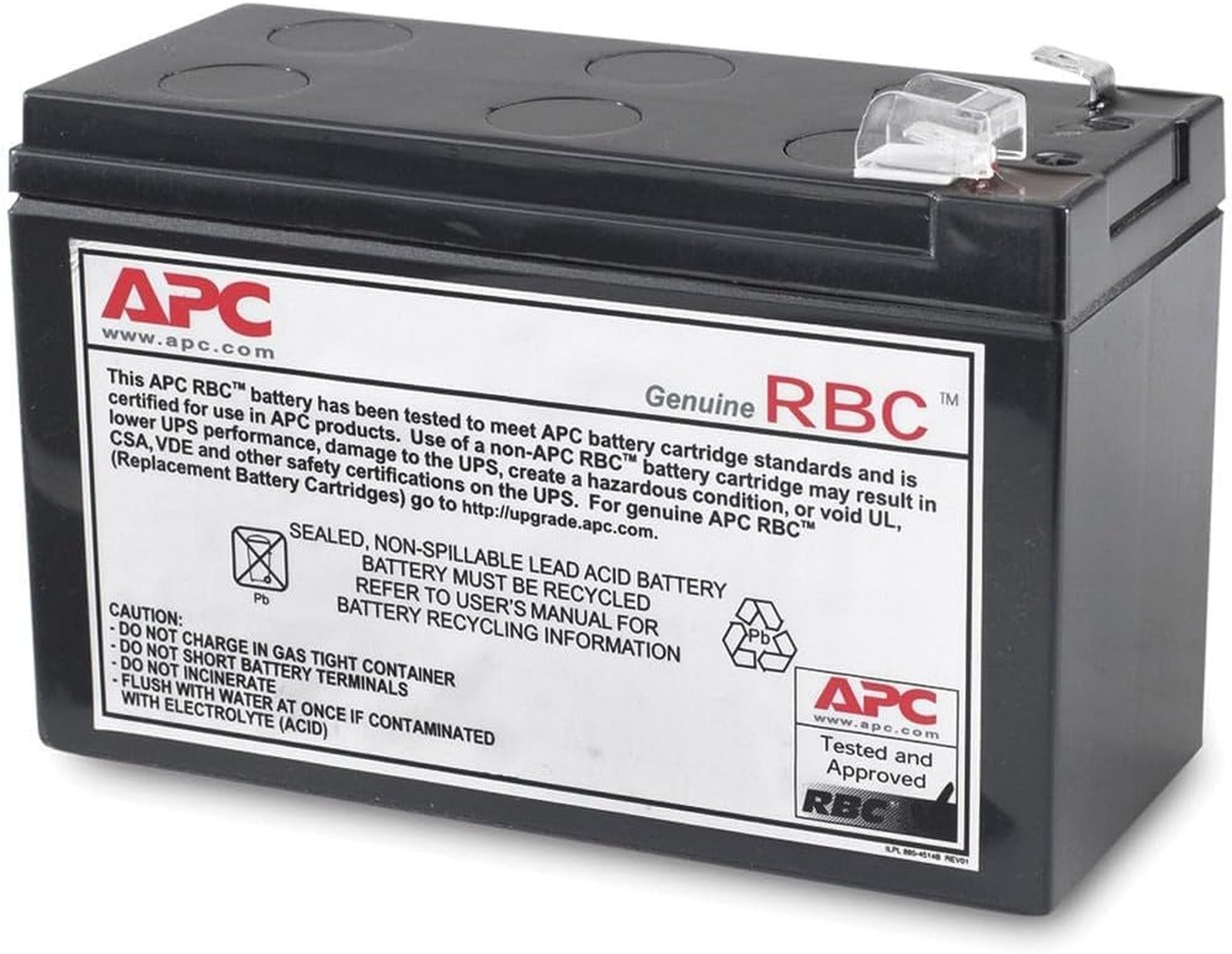 UPS Replacement Battery, APCRBC110, for UPS Models BE550G, BE550MC