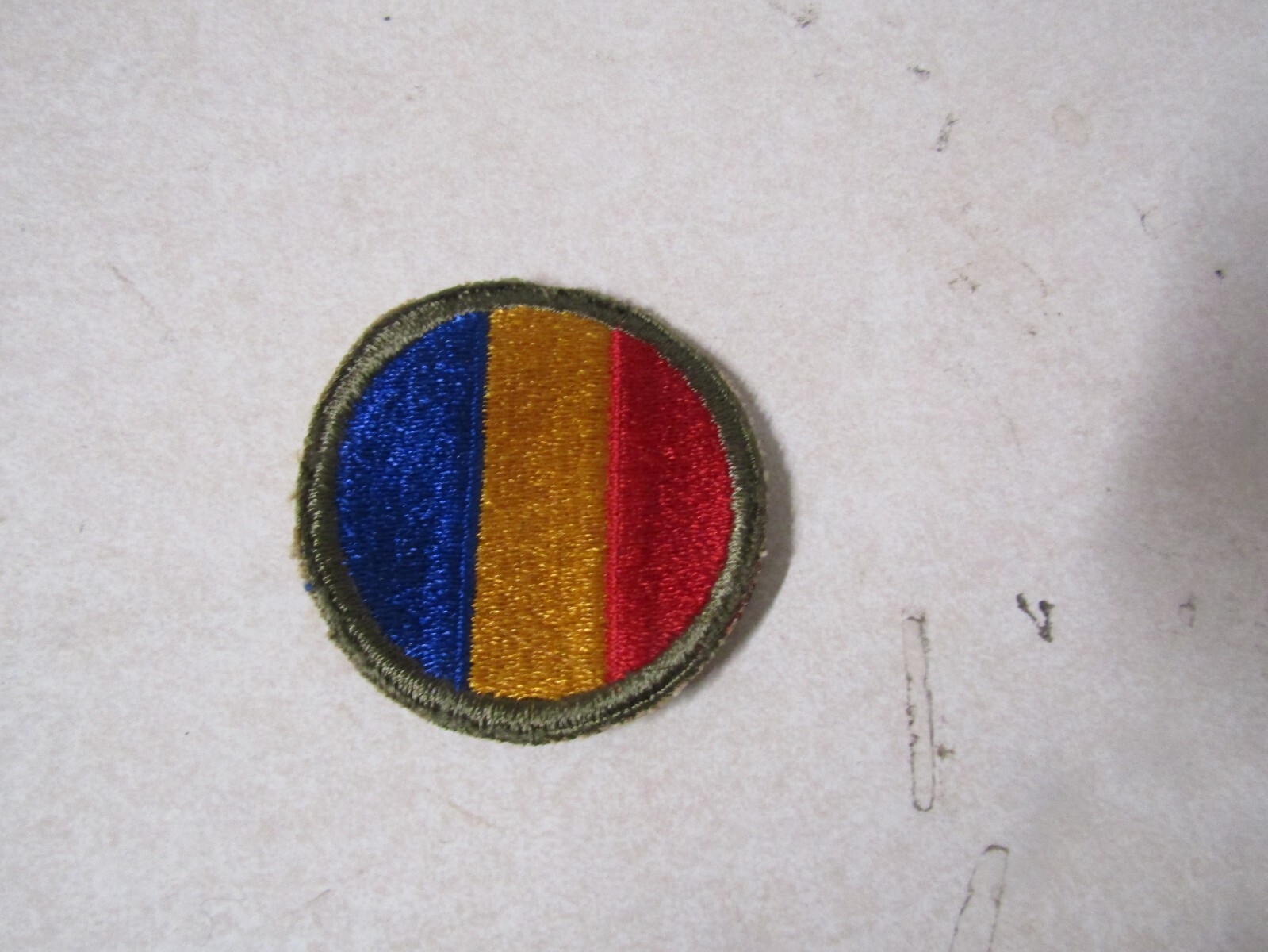 MILITARY PATCH OLD ORIGINAL WW2 ERA US ARMY REPLACEMENT SCHOOL TRAINING DOCTRINE
