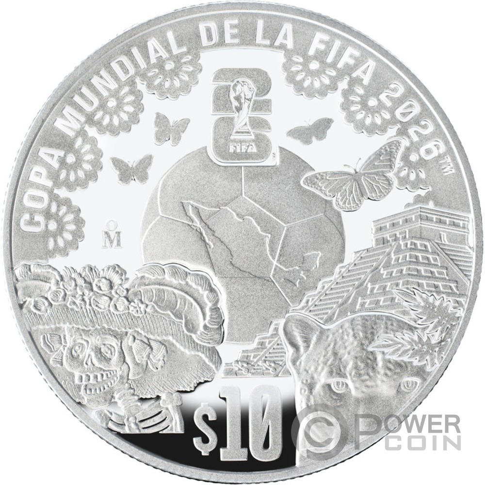 FIFA WORLD CUP 26 Silver Coin 10 Pesos Mexico 2026