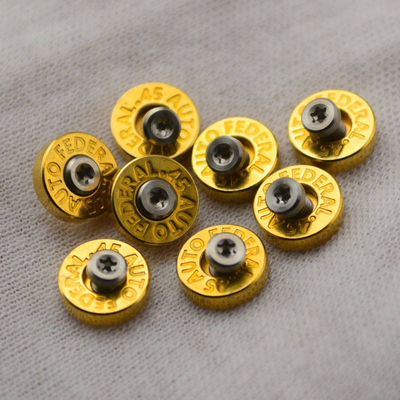 DIY Bullet Screws Decor Knife Clip Brass Washers For Folding Knife Zippo Lighter