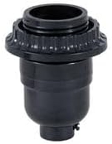 B&P Lamp® Long Keyless Black Plastic Phenolic Socket with Medium Base, Thread...