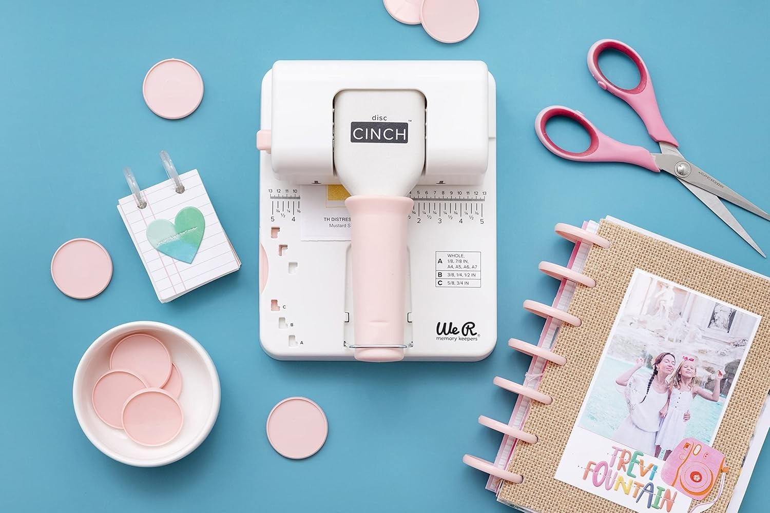 We R Disc Cinch Book Binding Tool-White/Pink