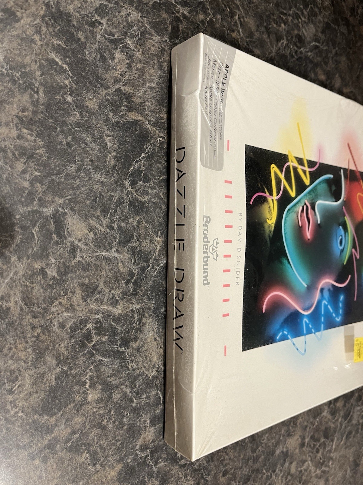 DAZZLE DRAW Factory Sealed Had Damage APPLE IIe/IIc Broderbund 1984 128k Disk