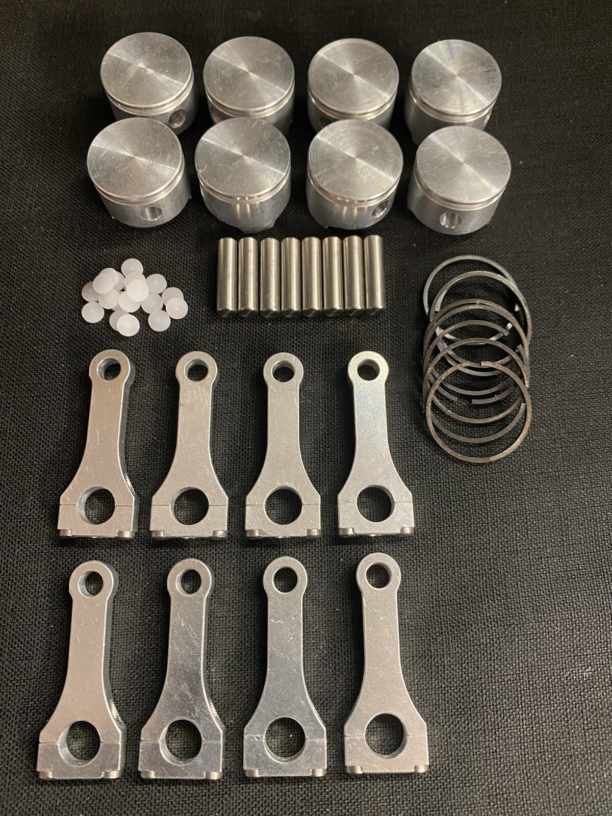 1/4 Scale V8 Pistons/Rings/Conrods/Pins (8) Set