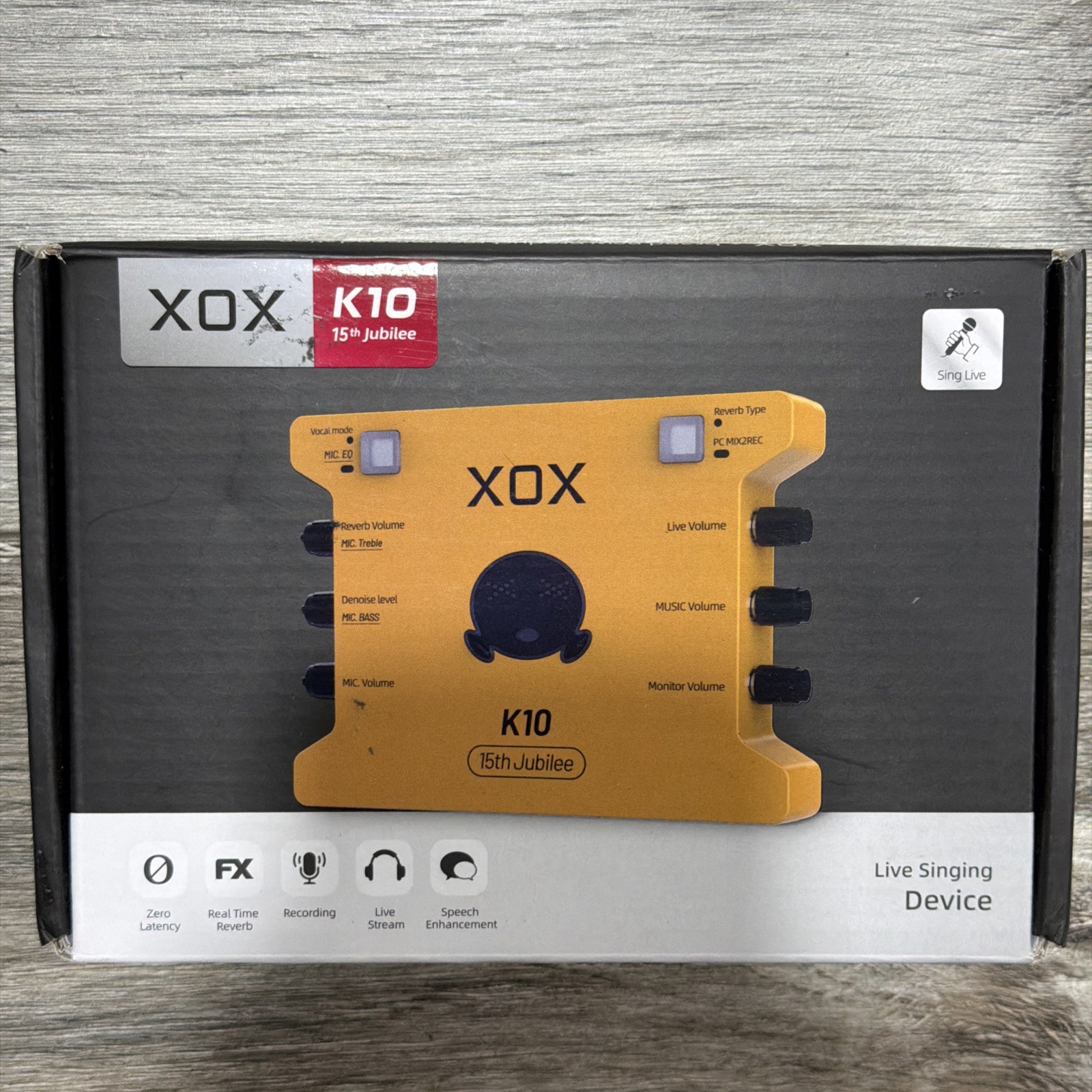 XOX K10 15 Jubilee Live Sound Card | Streaming Audio Interface w/ 3.5/6.5 Mic...