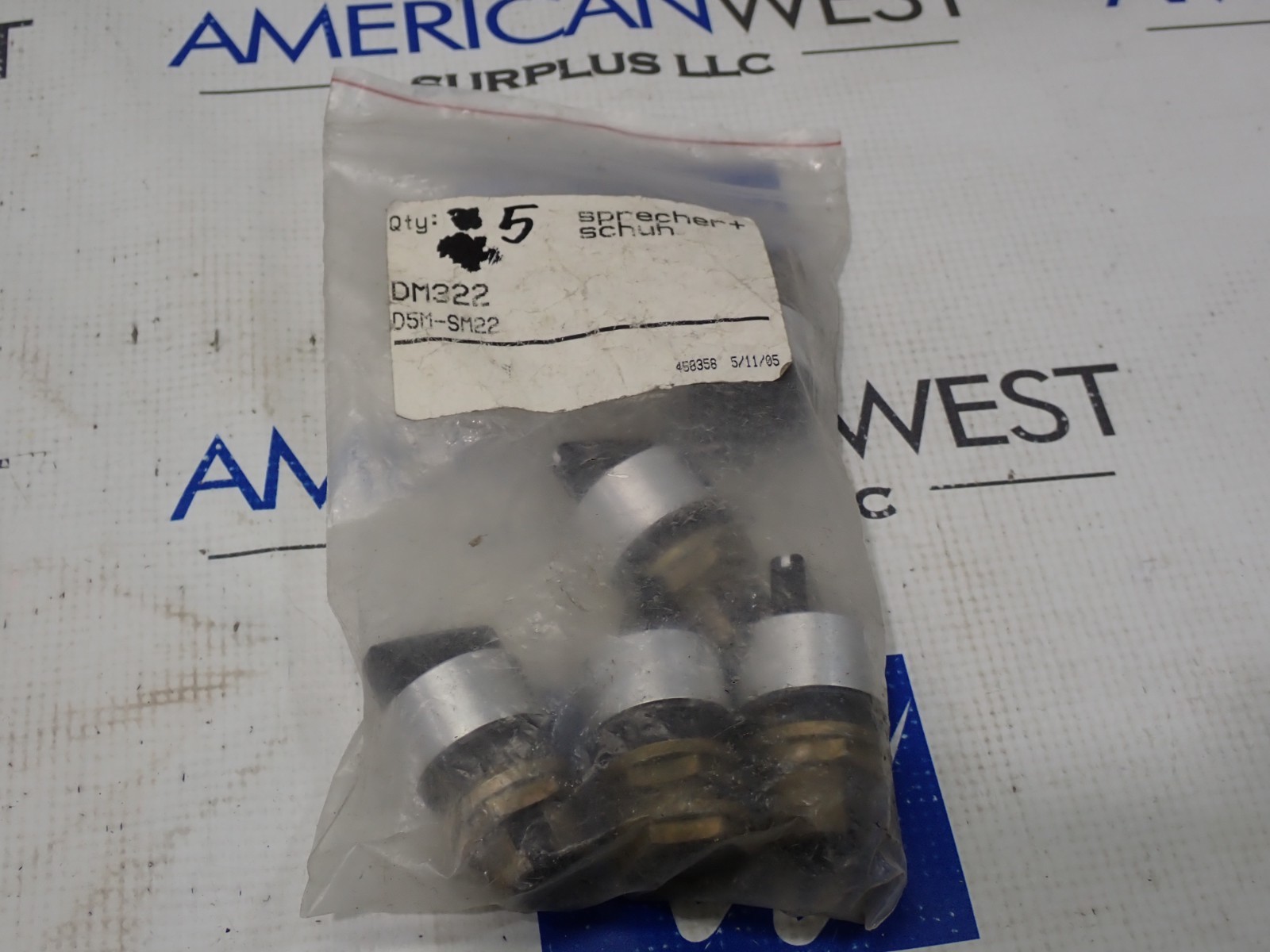 Sprecher Schuh D5M-SM22 Selector Switch Black Lot of 5 New