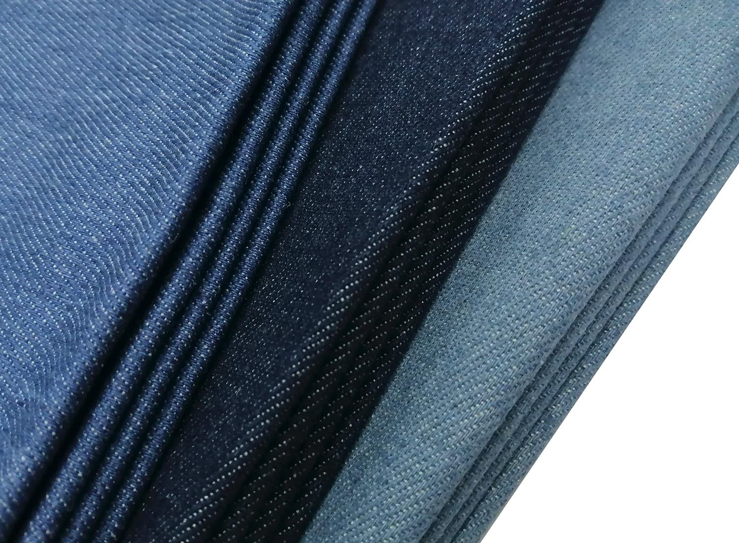 Precut Thick Twill Denim Fat Quarters Quilt Squares Assortment 18"x22" 12-Piece