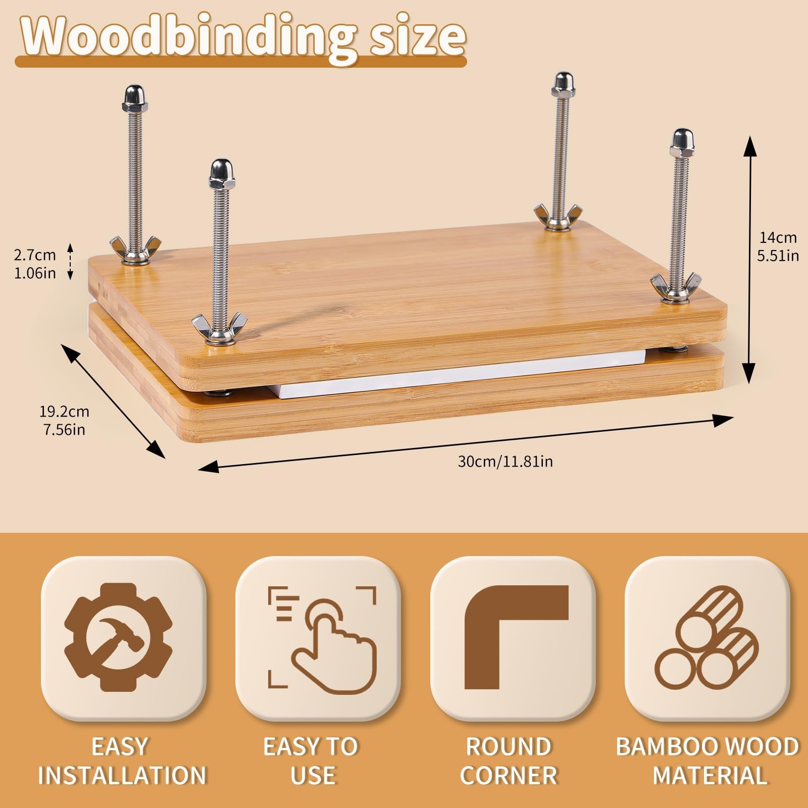 Book Binding Kits, Book Binding Press, 7.9”x11.6”, Books Making Kit Bookbindi...