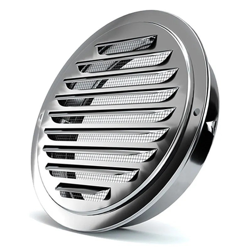 Stainless Steel Exterior Wall Air Outlet Vent Grille 70-125Mm round Duct Cap Air
