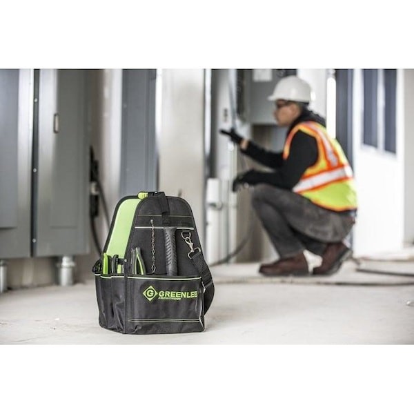 Greenlee 0158-24 Tool Bag, Polyester, Black, 27 Pockets