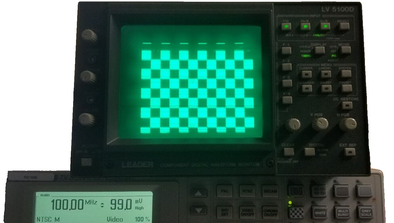 Leader LV-5100D Digital/Analog Video Waveform Monitor Vectroscope Serial & YPbPr