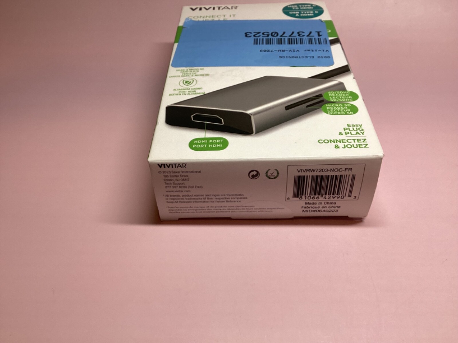 Vivitar Type C To HDMI / SD / MicroSD Reader (VIVRW7203) ™