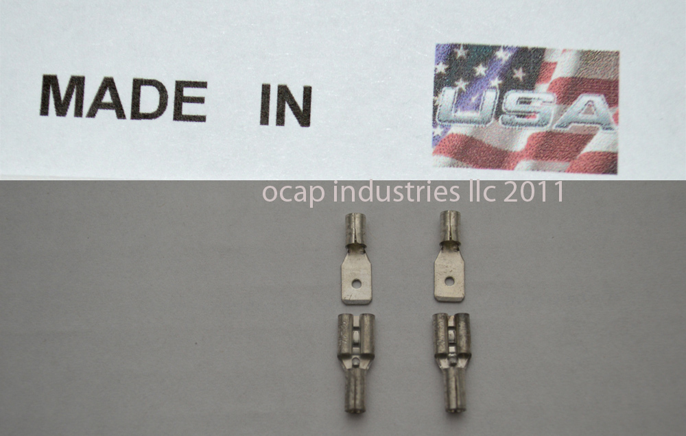 (100) 22-18 .187 SPADE QUICK DISCONNECT NON INSULATED (MALE/FEMALE)