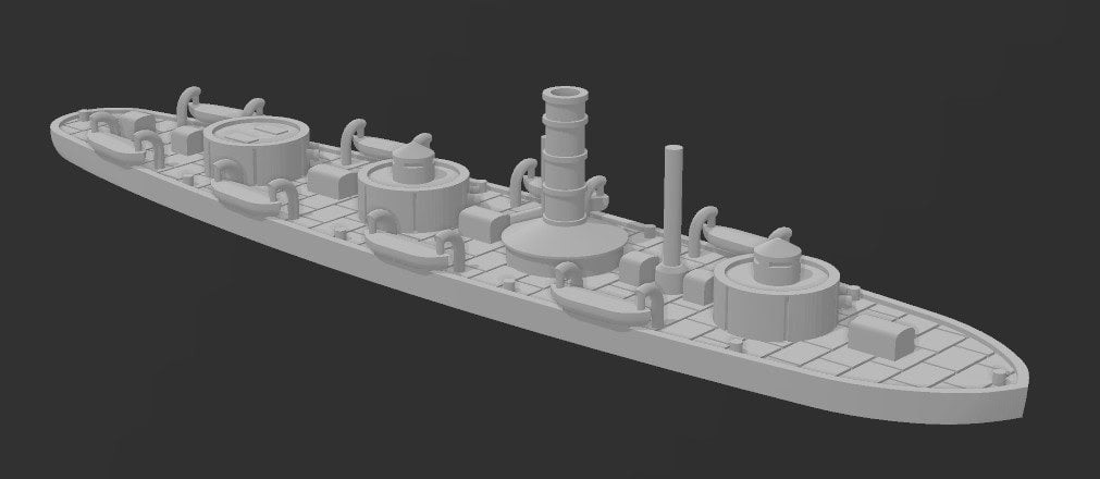 USS Roanoke - Union - 1/600 Scale - Ships - Sailboats - Age of Sail