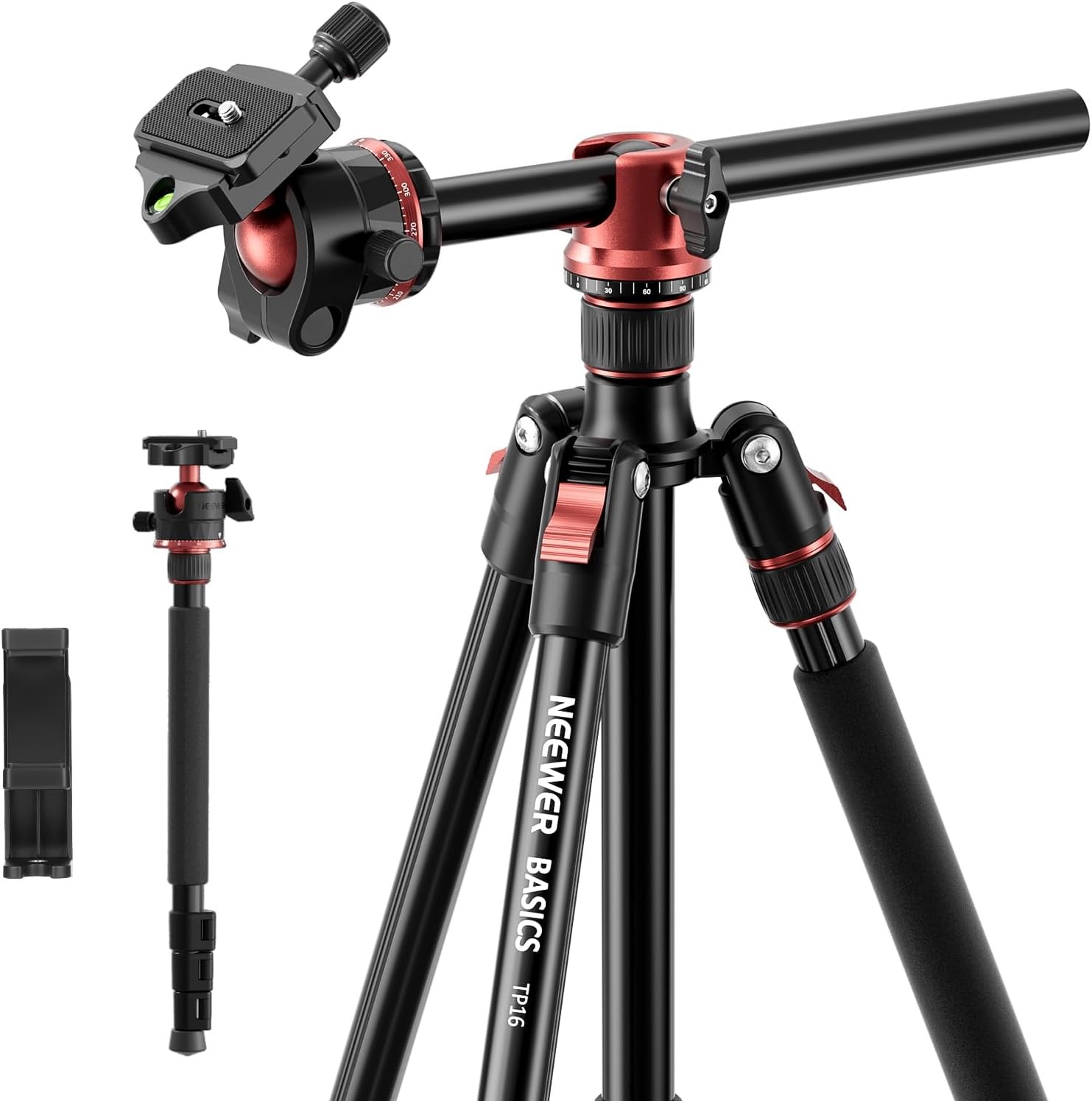 Basics 70.9" Camera Tripod Monopod with Center Column & Ball Head