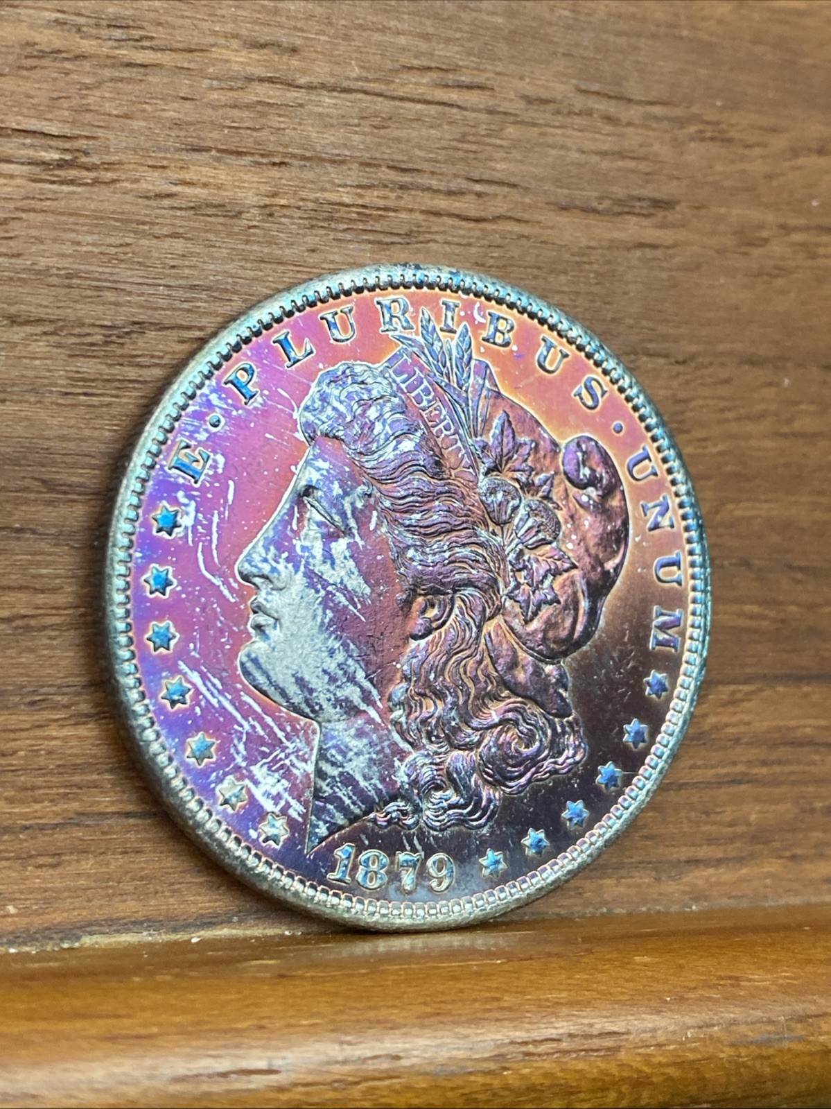1879-S Morgan Silver Dollar MS Condition Amazing Toning