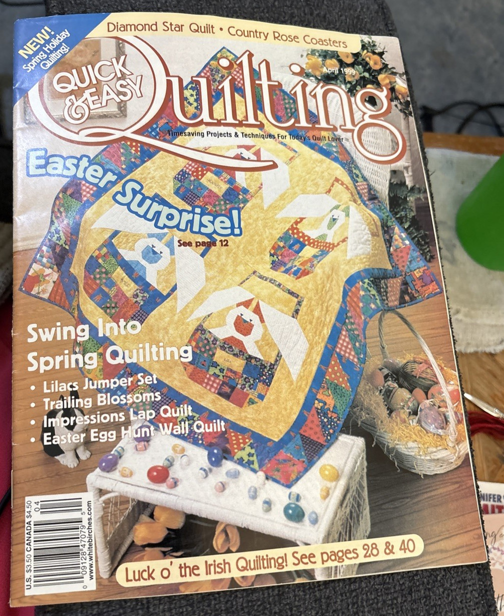 Vtg Rare Quick & Easy Quilting Patterns April 1999