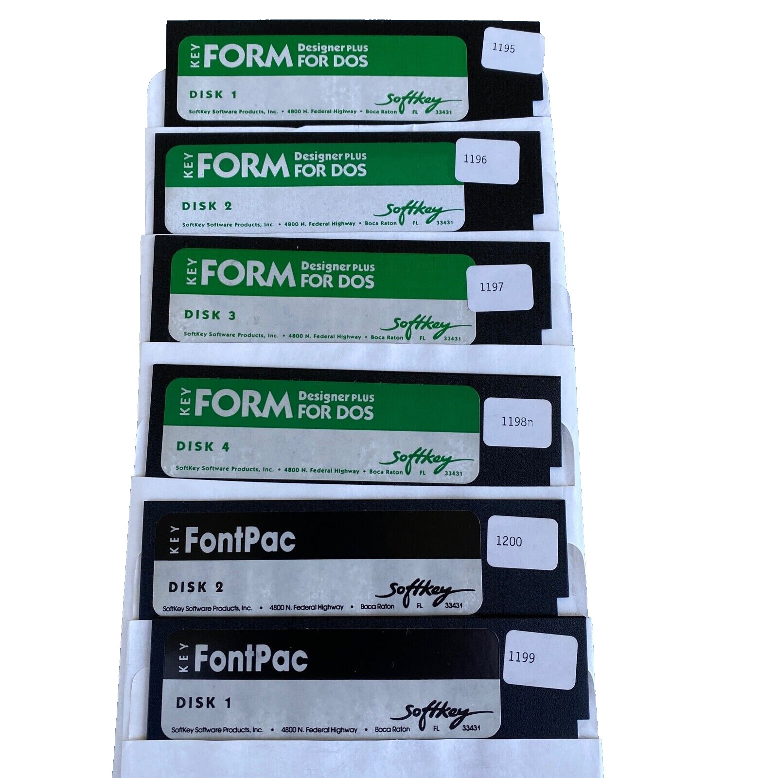 Software Softkey Form Designer Plus For DOS FontPac Computer 5.25” Floppy VTG