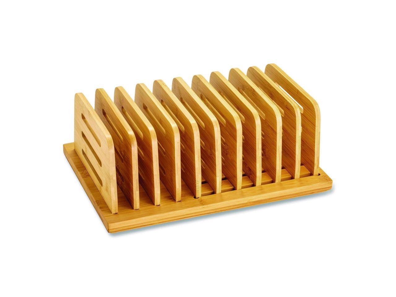 Officemate 71002 Bamboo Large File Sorter - 9 Sections - A6/A7/A8/A9/Legal/Lette