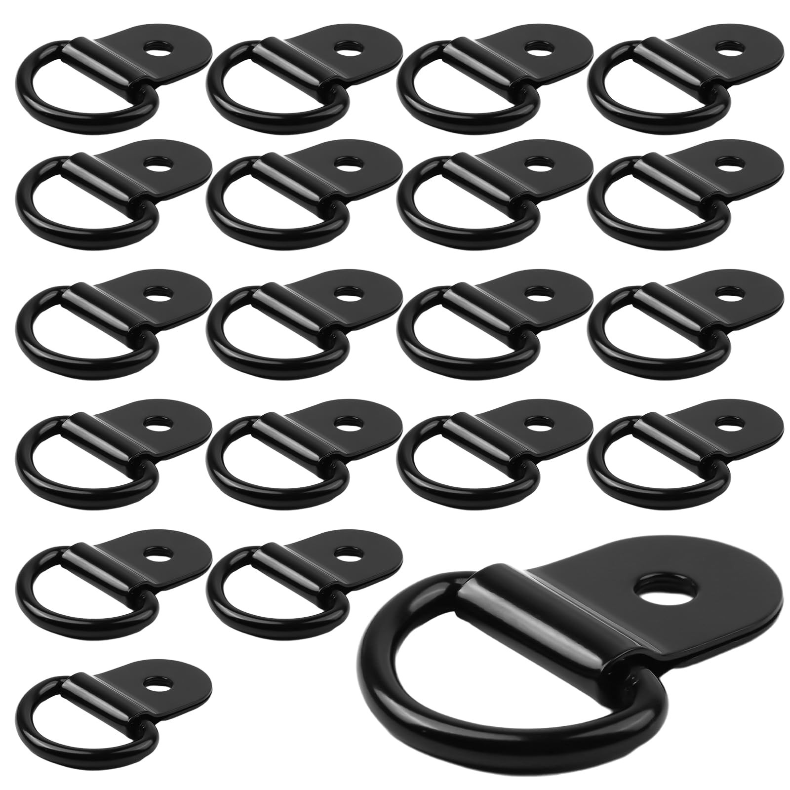 20PCS Stainless Steel D-Ring Tie Down Anchors Heavy Duty Trailer & Truck Hooks
