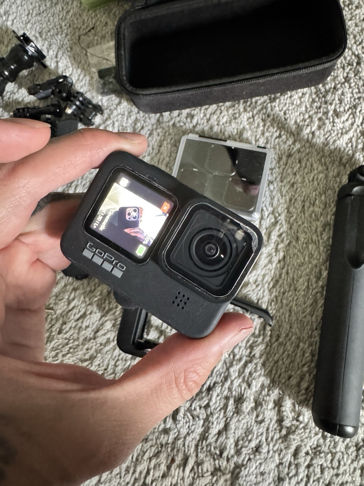 GoPro HERO9 Black Camera Accessory Bundle w/ Case Tripod LED Light Filters
