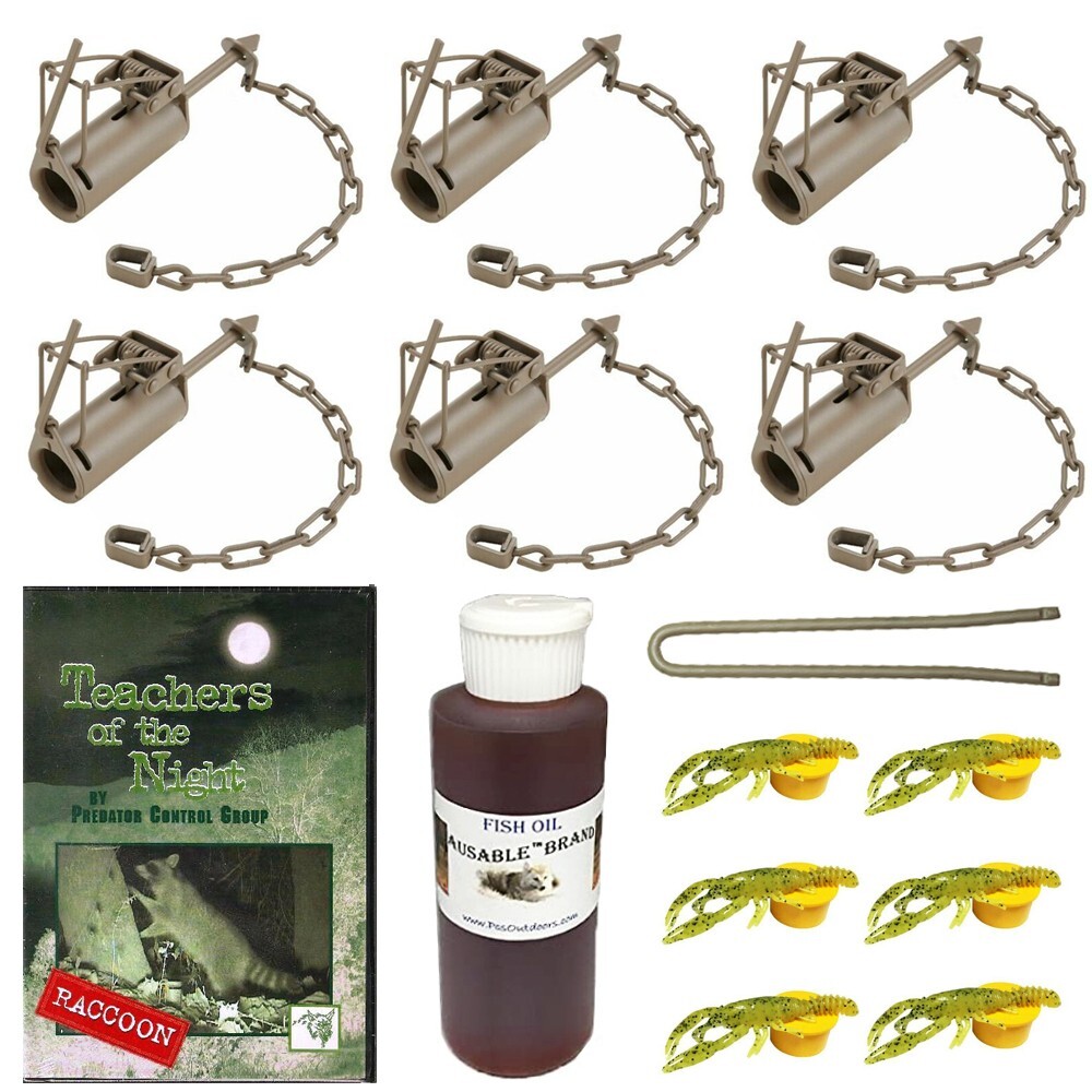 Duke Dog Proof Raccoon Trapping Kit - Fish Oil - Bait - DVD - Setter Included